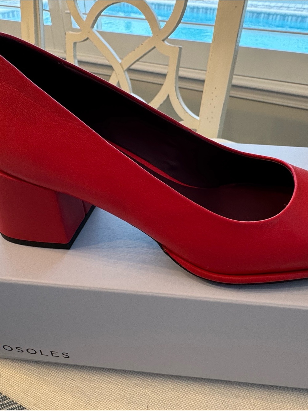 AEROSOLES Red Block Heel Pumps BRAND NEW IN BOX